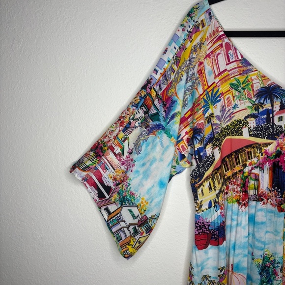 Johnny Was Cannes A Line Cover Up Dress Size Large - Picture 4 of 12